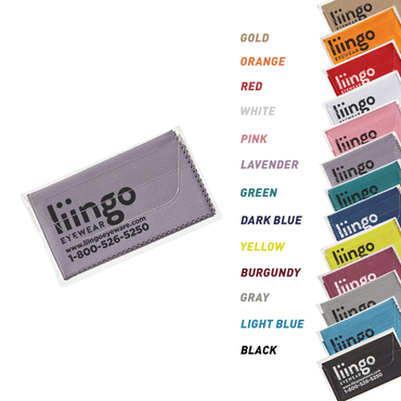Purity™ Imprinted Microfiber Cloth in Clear Pouch (Standard Ink)
