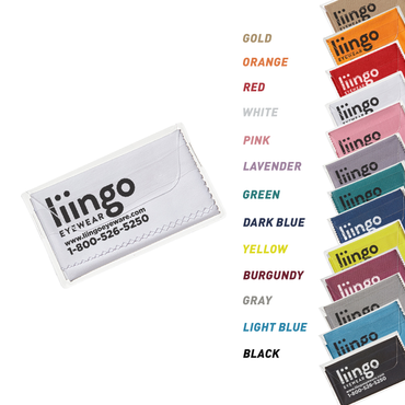 Purity™ Imprinted Microfiber Cloth in Clear Pouch (Standard Ink)