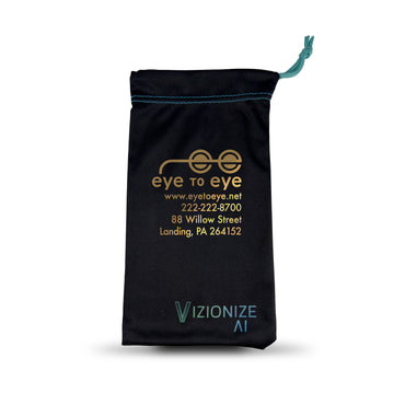 VIZIONIZE AI™ Imprinted Microfiber Drawstring Pouches ( Metallic Ink )