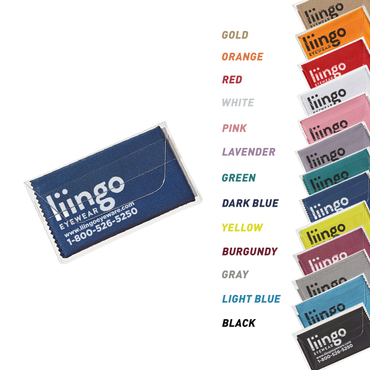 Purity™ Imprinted Microfiber Cloth in Clear Pouch (Standard Ink)