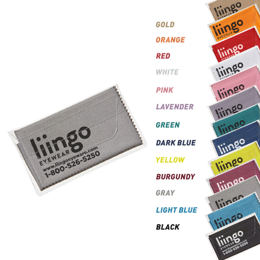 Purity™ Imprinted Chamois Cloth in Clear Pouch (Standard Ink)