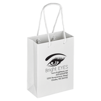 Boutique Imprinted Shopping Bags White - Laminated (Small) [Min. Order Qty: 500 Bags]