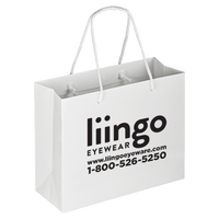 Boutique Imprinted Shopping Bags White - Laminated (Large) [Min. Order Qty: 500 Bags]