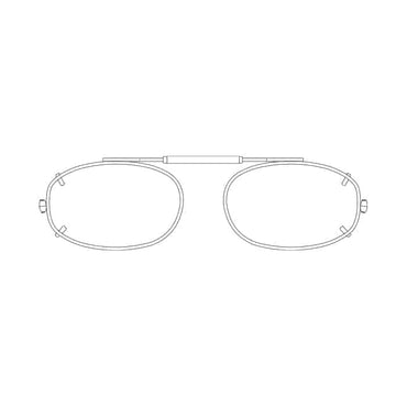 Visionaries® Rimless Lo Rectangle Clip-Ons