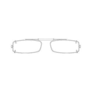 Visionaries® Rimless Slim Rectangle Clip-Ons